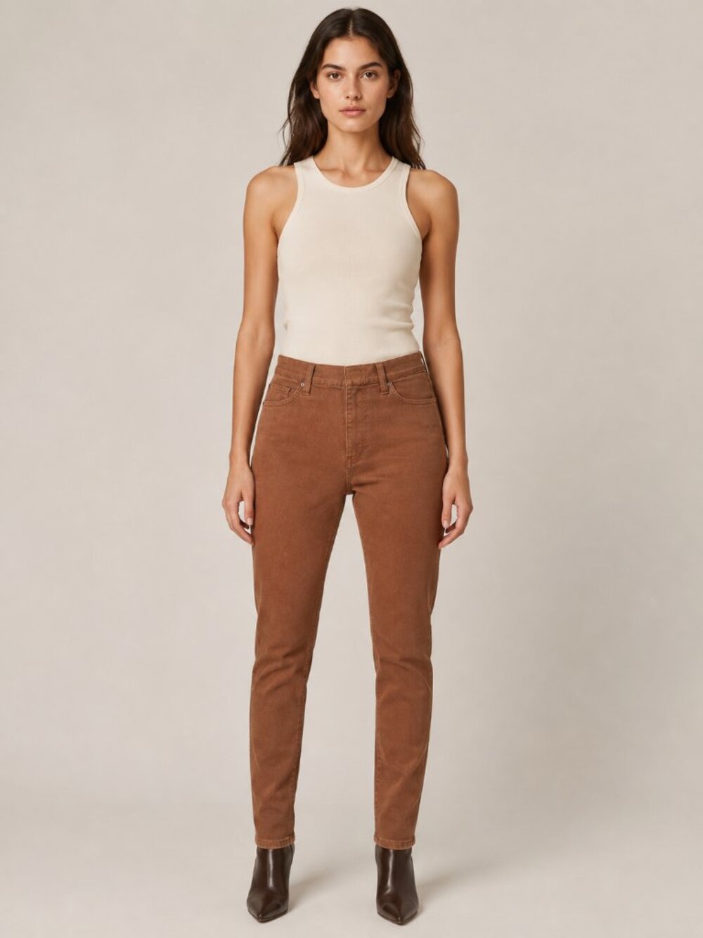 3/$20 Bundle 🌈 Time and Tru Brown Skinny Jeans Size S 4–6 Stretch